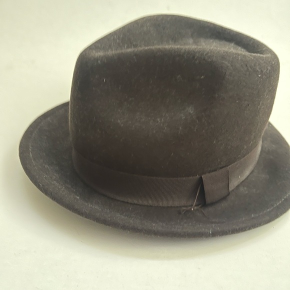 Vintage Y2k Hat Brand Goal 2020.  Unisex Brown 100% Wool Fedora brim - Picture 3 of 11